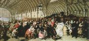 William Powell  Frith the railway station France oil painting artist